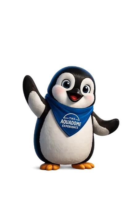 The Aqua Dome Experience penguin mascot