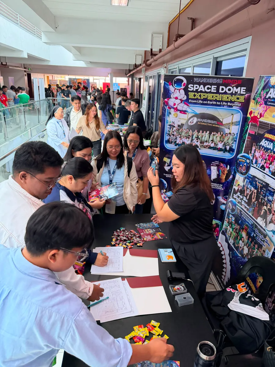 Educators visiting the Wandering Minds booth at the CEAP Region 3 Regional Assembly